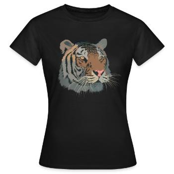 tiger - Women's T-Shirt - black - Front - AI Model Female 172 dark (172cm)