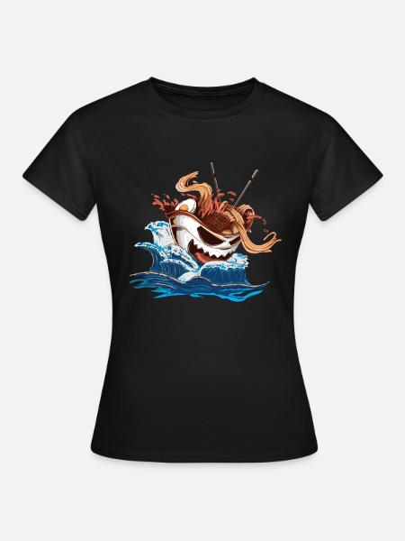 Japanische Suppe - Frauen T-Shirt - Schwarz