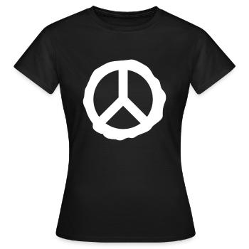 Peace Paix Amour Pigeon Idée cadeau - T-shirt Femme - noir - Devant - AI Model Female 172 dark (172cm)