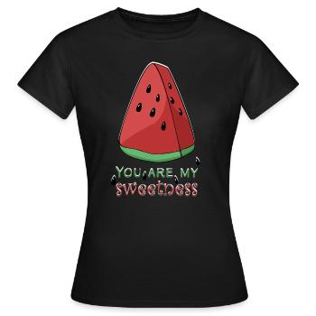 Vacances d'été melon melon d'eau - T-shirt Femme - noir - Devant - AI Model Female 172 dark (172cm)