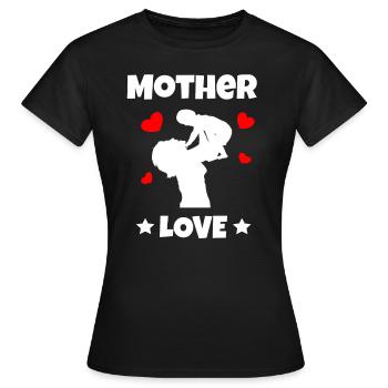 Mère amour fête des mères bébé nourrisson - T-shirt Femme - noir - Devant - AI Model Female 172 dark (172cm)