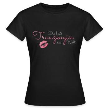 Best maid of honor in the world - Women's T-Shirt - black - Front - AI Model Female 172 dark (172cm)
