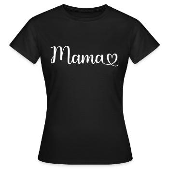 Mom Heart - Mom Mom Best Mom Mother's Day - Women's T-Shirt - black - Front - AI Model Female 172 dark (172cm)