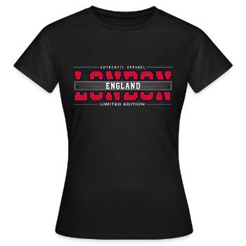 Londres - T-shirt Femme - noir - Devant - AI Model Female 172 dark (172cm)