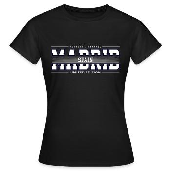 Madrid - Frauen T-Shirt - Schwarz - Vorne - AI Model Female 172 dark (172cm)