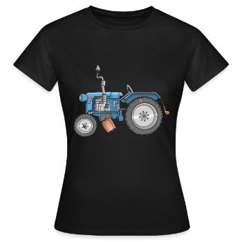 cooler Traktor - Landwirtschaft - Cartoon - Frauen T-Shirt - Schwarz - Vorne - AI Model Female 172 dark (172cm)