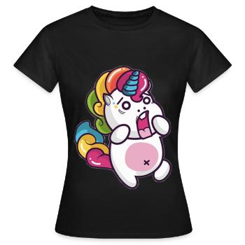 A unicorn .. right? - Women's T-Shirt - black - Front - AI Model Female 172 dark (172cm)