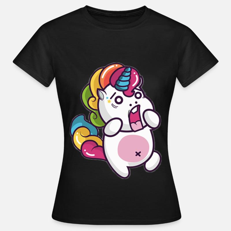 Ein Einhorn .. oder? - Frauen T-Shirt - Schwarz