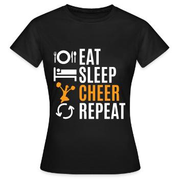 Cheerleading - T-shirt Femme - noir - Devant - AI Model Female 172 dark (172cm)