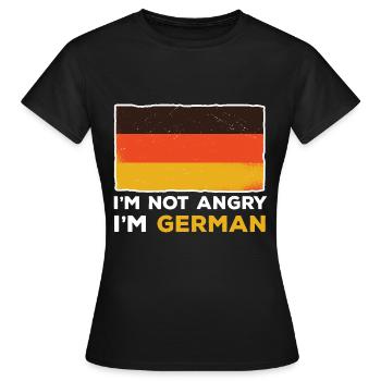 Je ne suis pas en colère, je suis allemand désespéré - T-shirt Femme - noir - Devant - AI Model Female 172 dark (172cm)
