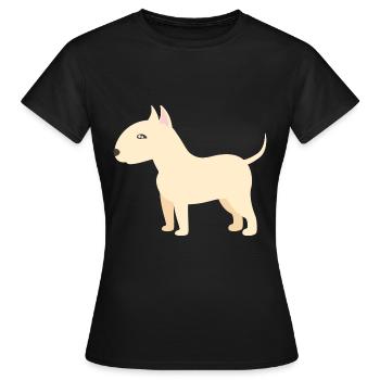 Bull terrier - T-shirt Femme - noir - Devant - AI Model Female 172 dark (172cm)