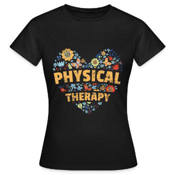Physiothérapie - T-shirt Femme - noir - Devant - AI Model Female 172 dark (172cm)