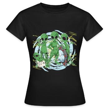 Alien - T-shirt Femme - noir - Devant - AI Model Female 172 dark (172cm)