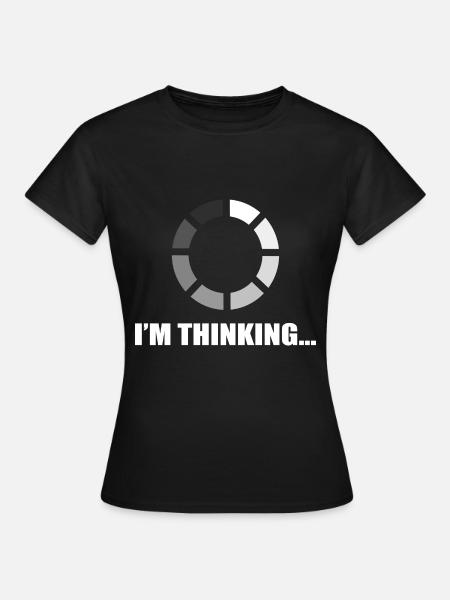 ich denke Intelligent oder intelligent Gift - Frauen T-Shirt - Schwarz