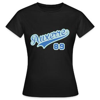 Bourgogne Auxerre 89 - T-shirt Femme - noir - Devant - AI Model Female 172 dark (172cm)