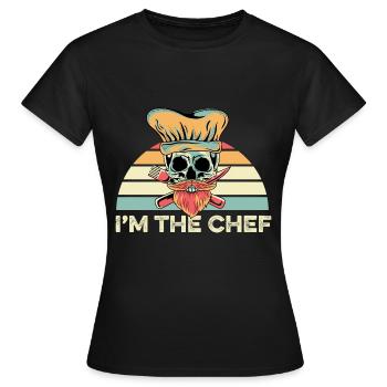 Je suis le Chef Chef Gift - T-shirt Femme - noir - Devant - AI Model Female 172 dark (172cm)