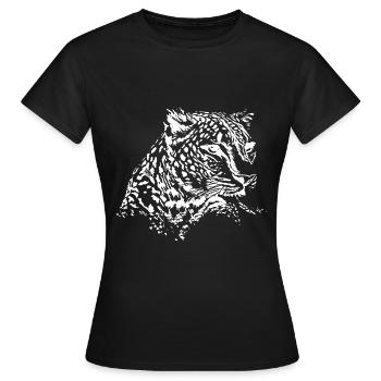 leopard - Women's T-Shirt - black - Front - AI Model Female 172 dark (172cm)