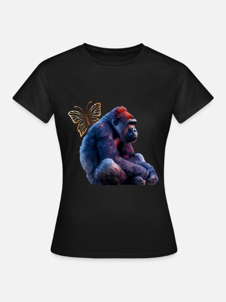 Affe - Frauen T-Shirt - Schwarz