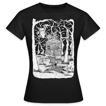 Witch - Frauen T-Shirt - Schwarz - Vorne - AI Model Female 172 dark (172cm)