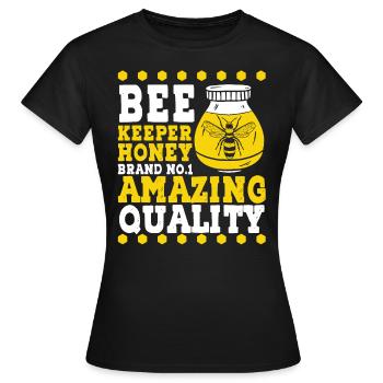 Bee Keeper Honey Amazing Quality Apiculture Abeille - T-shirt Femme - noir - Devant - AI Model Female 172 dark (172cm)