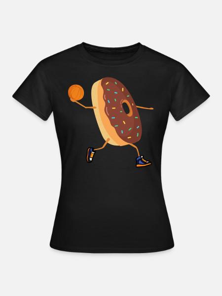 Basketball Donut Basketballspieler Korbwerfer Korb - Frauen T-Shirt - Schwarz
