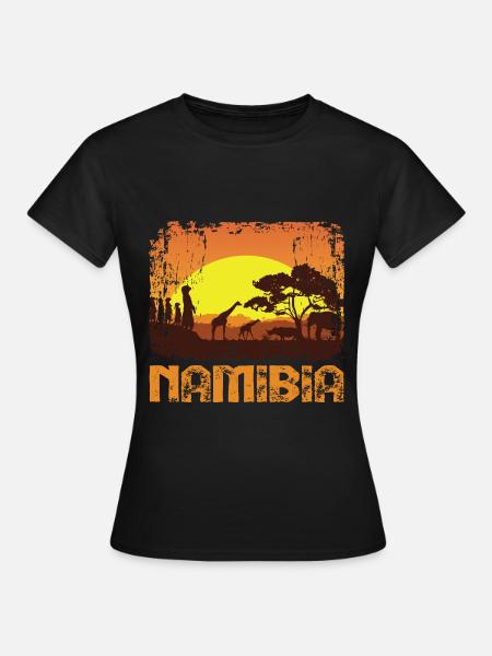 Namibia Afrika Shirt Geschenkidee - Frauen T-Shirt - Schwarz