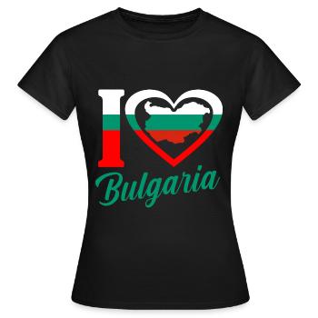 Bulgarie - T-shirt Femme - noir - Devant - AI Model Female 172 dark (172cm)