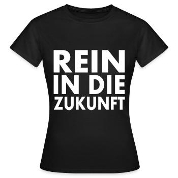 Rein in die zukunft - Frauen T-Shirt - Schwarz - Vorne - AI Model Female 172 dark (172cm)