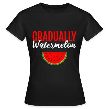 Progressivement pastèque. Poison marchand de fruits - T-shirt Femme - noir - Devant - AI Model Female 172 dark (172cm)