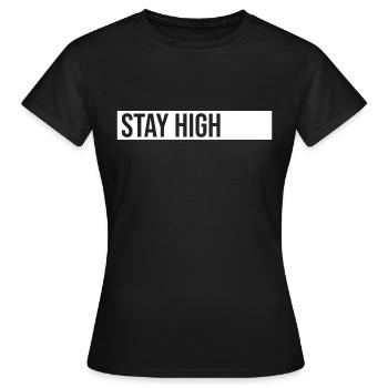 Restez haut - T-shirt Femme - noir - Devant - AI Model Female 172 dark (172cm)