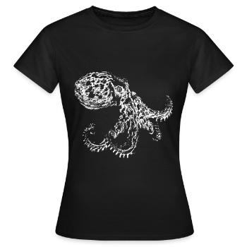 Oktopus - Frauen T-Shirt - Schwarz - Vorne - AI Model Female 172 dark (172cm)