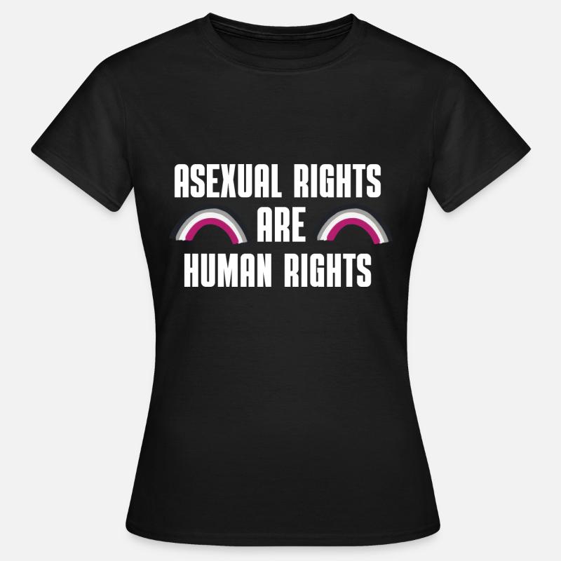 Ace Pride Month Rainbow Gift LGBT Asexual - Women's T-Shirt - black