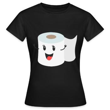 Papier toilette - T-shirt Femme - noir - Devant - AI Model Female 172 dark (172cm)