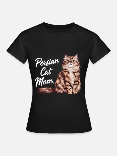 Katze Perser Geschenk - Frauen T-Shirt - Schwarz
