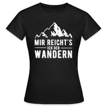 Mir reichts ich geh wandern - Frauen T-Shirt - Schwarz - Vorne - AI Model Female 172 dark (172cm)