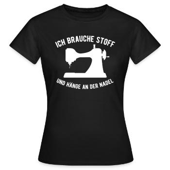 Schneiderin Spruch Nähmaschine - Frauen T-Shirt - Schwarz - Vorne - AI Model Female 172 dark (172cm)