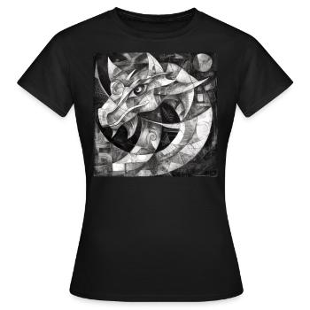 Le Dragon Noir - T-shirt Femme - noir - Devant - AI Model Female 172 dark (172cm)