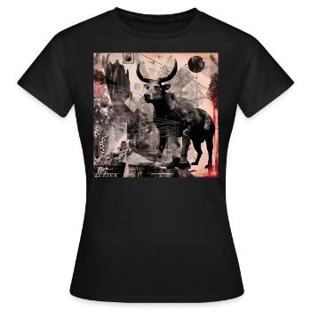 Le Taureau - T-shirt Femme - noir - Devant - AI Model Female 172 dark (172cm)