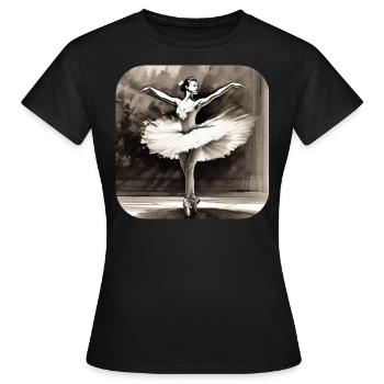 Prima Ballerina IV - Frauen T-Shirt - Schwarz - Vorne - AI Model Female 172 dark (172cm)