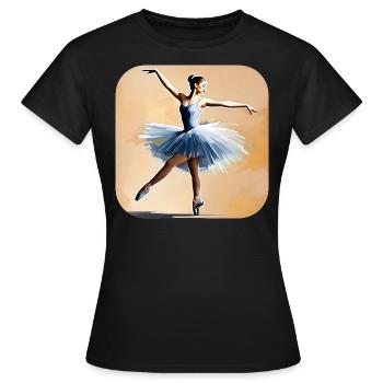 Prima Ballerina II - Frauen T-Shirt - Schwarz - Vorne - AI Model Female 172 dark (172cm)