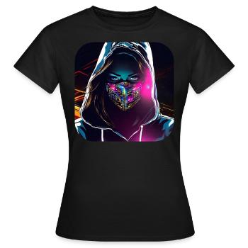 Fille cyberpunk cool IV - T-shirt Femme - noir - Devant - AI Model Female 172 dark (172cm)