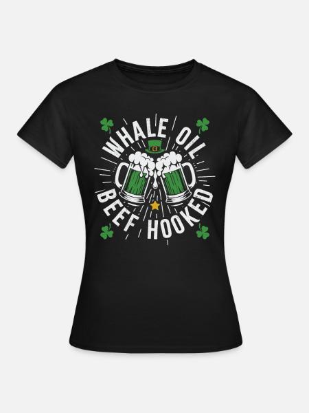 Walöl Rindfleisch Hooked - Frauen T-Shirt - Schwarz