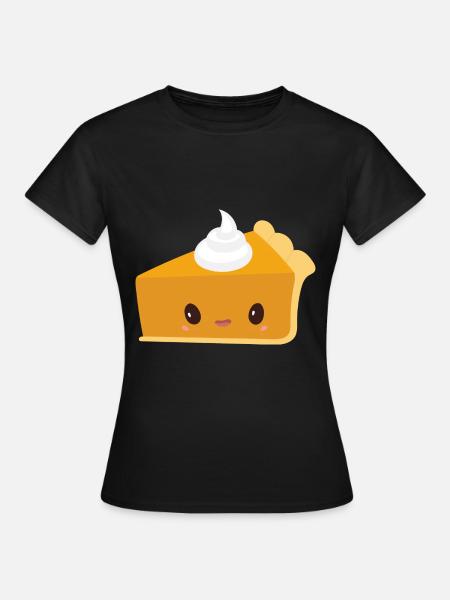 Kürbis Kuchen - Frauen T-Shirt - Schwarz