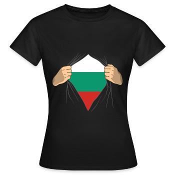 Bulgarie - T-shirt Femme - noir - Devant - AI Model Female 172 dark (172cm)