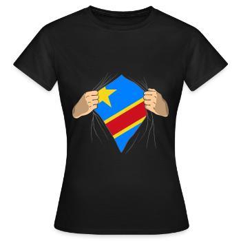 Kongo - Frauen T-Shirt - Schwarz - Vorne - AI Model Female 172 dark (172cm)