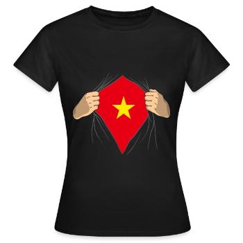 Vietnam - Frauen T-Shirt - Schwarz - Vorne - AI Model Female 172 dark (172cm)