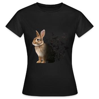 Rabbit - Women's T-Shirt - black - Front - AI Model Female 172 dark (172cm)
