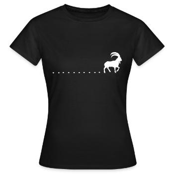 Capricorne Traces de la marche de Capricorne - T-shirt Femme - noir - Devant - AI Model Female 172 dark (172cm)