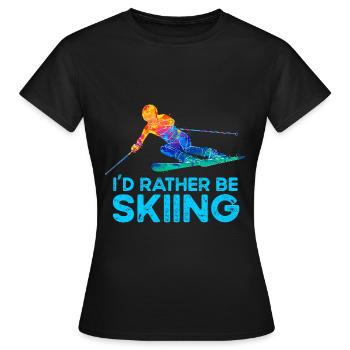 Schnee - Frauen T-Shirt - Schwarz - Vorne - AI Model Female 172 dark (172cm)