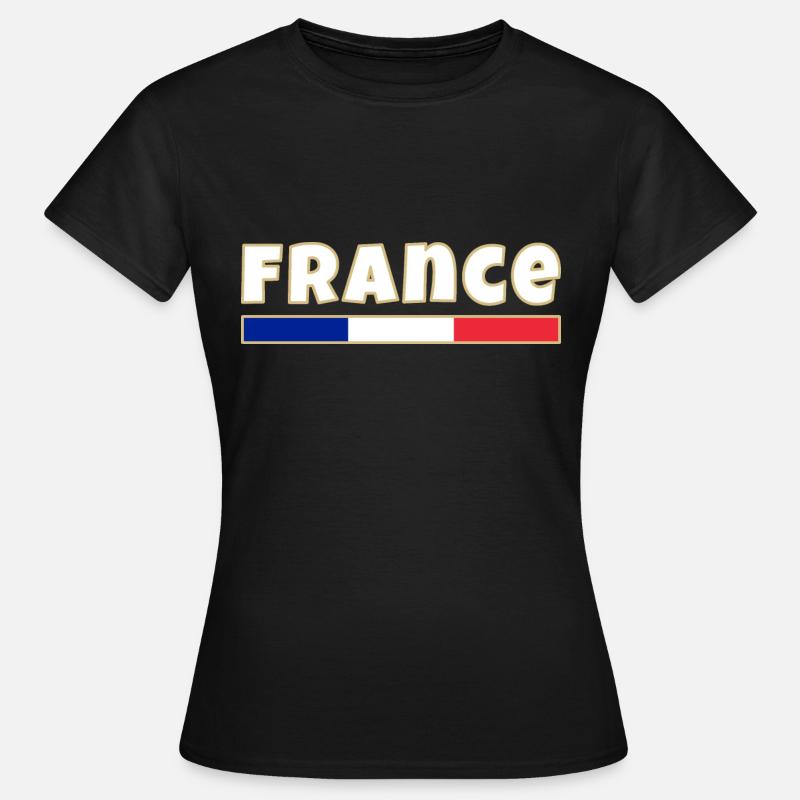 Francia, bandiera francese - Maglietta da donna - nero